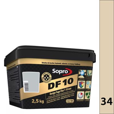 Sopro DF 10 2,5kg - 34 beż bahama - Design Fuga Flex 1-10 mm DF10