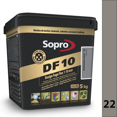 Sopro DF 10 5kg - 22 kamienno - szary - Design Fuga Flex 1-10 mm DF10