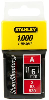Zszywki  6 mm TYP A Stanley 1000 szt TRA204T1