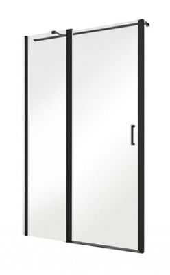 Drzwi prysznicowe Besco Exo-C Black 100x190 cm