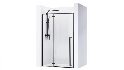 Drzwi prysznicowe uchylne Rea Fargo Black Mat 120 cm