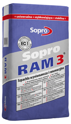 Szpachla wyrównawcza i renowacyjna Sopro RAM 3 25 kg