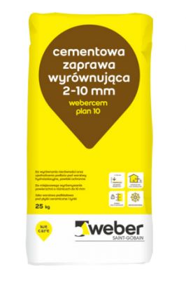 Zaprawa wyrównująca Weber webercem plan 10 cementowa 25 kg
