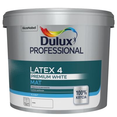 Farba lateksowa emulsyjna do ścian i sufitów Dulux Latex 4 biała 3l