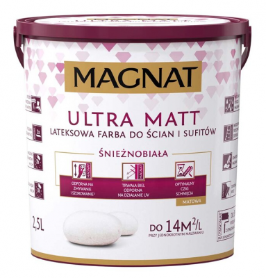 Farba lateksowa Magnat Ultra Matt biała 2,5l