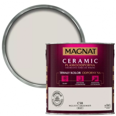Farba ceramiczna Magnat Ceramic mglisty krzemień C58 2.5L