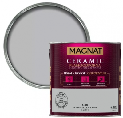 Farba ceramiczna Magnat Ceramic srebrzysty granit C30 2.5L