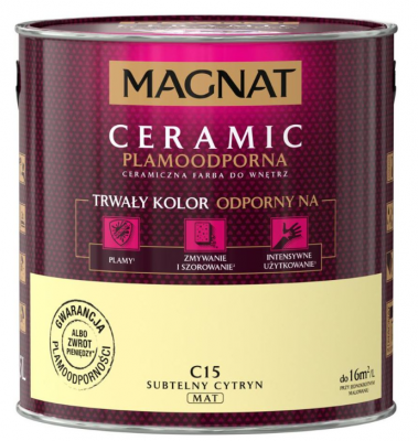 Farba ceramiczna Magnat Ceramic subtelny cytryn C15 2.5L