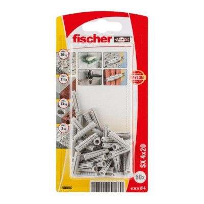 Kołki rozporowe Fischer SX 4 x 20 mm 50 szt.