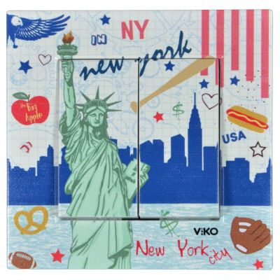 Łącznik świecznikowy (seryjny, podwójny) Viko Panasonic Karre Cities Nowy Jork