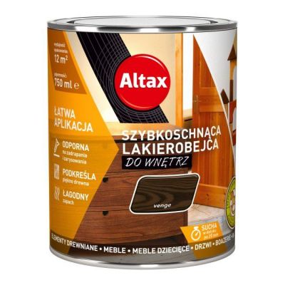 Lakierobejca szybkoschnąca do wnętrz Altax wenge 0,75 l