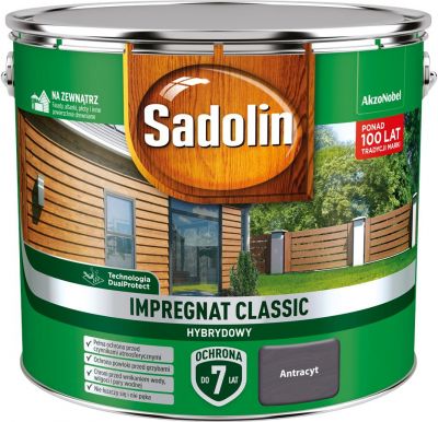 Impregnat Classic Hybrydowy antracyt 9 L SADOLIN