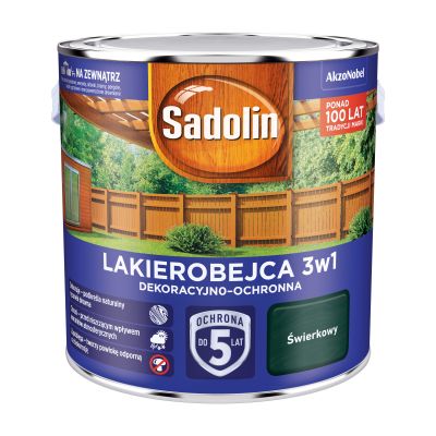 Lakierobejca dekoracyjno-ochronna 3w1 - 2,5 L świerkowy SADOLIN