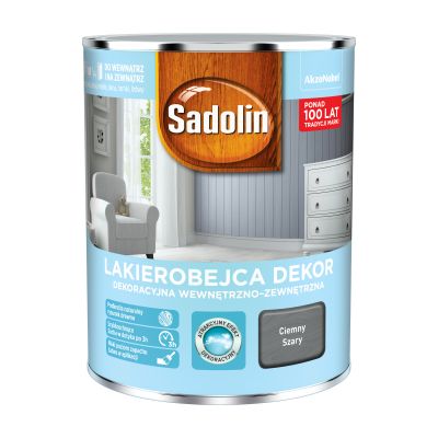 Lakierobejca do drewna Dekor 1 L ciemny szary SADOLIN