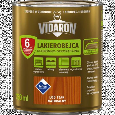 Lakierobejca do drewna teak natural. 0,75 L VIDARON