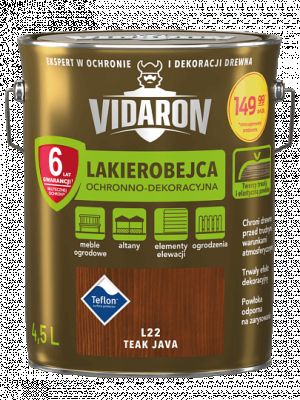 Lakierobejca ochronno-dekoracyjna teak java L22 4,5 L VIDARON