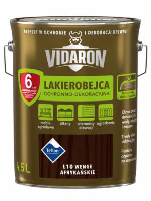 Lakierobejca ochronno-dekoracyjna wenge afrykańskie L10 4,5 L VIDARON