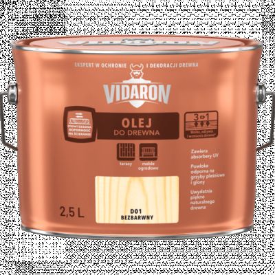 Olej do drewna bezbarwny D01 2,5 L VIDARON