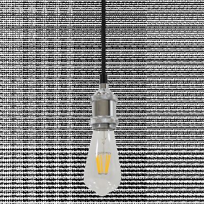 Lampa sufitowa Nola chrom E27 100 cm czarna IL MIO