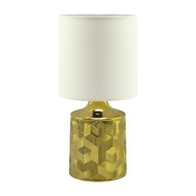Lampka stołowa złota biała 25W LINDA E14 GOLD/WHITE Ideus 03786