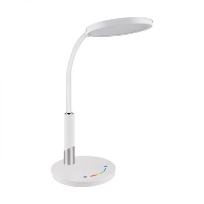 Lampka biurkowa LED 9W z regulacją światła i włącznikiem dotykowym biała SAMUEL WHITE Ideus 04173