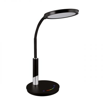 Lampka biurkowa LED 9W z regulacją światła i włącznikiem dotykowym czarna SAMUEL BLACK Ideus 04174