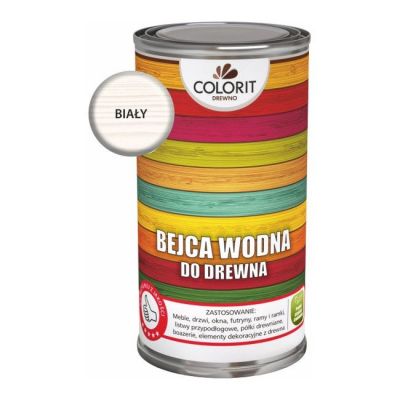 Bejca wodna Colorit Drewno biała 0,5 l