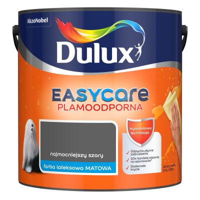 Farba do wnętrz EasyCare 2,5 L najmocniejszy szary DULUX
