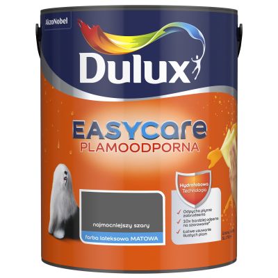Farba do wnętrz EasyCare 5 L najmocniejszy szary DULUX
