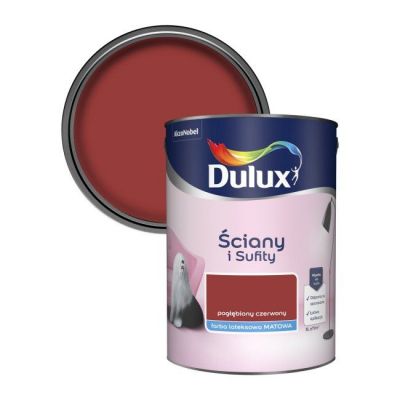 Farba Dulux Ściany i Sufity pogłębiony czerwony 5 l