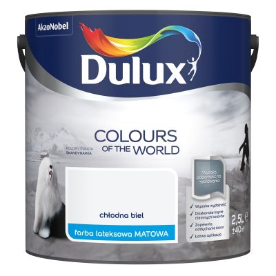 Farba lateksowa Kolory Świata 2,5 L chłodna biel DULUX