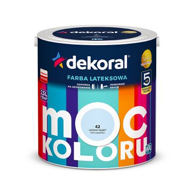 Farba lateksowa Moc Koloru lodowy błękit 2,5 L DEKORAL