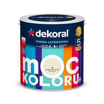 Farba lateksowa Moc Koloru minimalistyczny beż 2,5 L DEKORAL