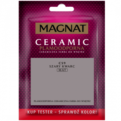 Tester farba ceramiczna szary kwarc 30 ml MAGNAT CERAMIC