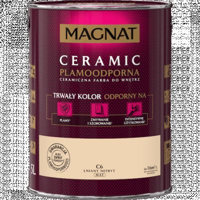 Farba ceramiczna 5 L lniany nefryt MAGNAT CERAMIC