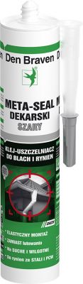 Klej-uszczelniacz do blach i rynien Meta-Seal bezbarwny 300 ml DEN BRAVEN