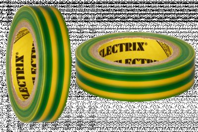 Taśma elektroizolacyjna PVC 0,13mm x 19mm x 20m żółto-zielona Electrix 211