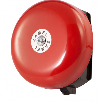 Dzwonek szkolny alarmowy mały 102dB IP44 230V czerwony Zamel DNS-212