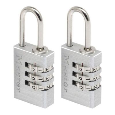 Kłódka szyfrowa Master Lock 20 mm aluminium 2 szt.