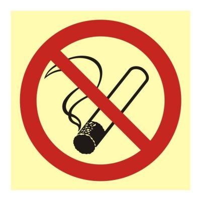Znak Przeciwpożarowy zakaz palenia 15 x 15 cm