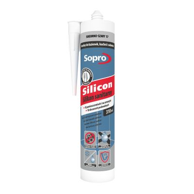 Silikon sanitarny Sopro srebrno-szary 17 310 ml