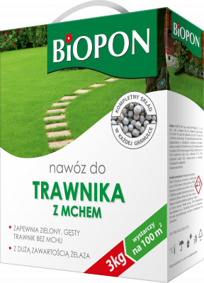 Nawóz do trawnika z mchem 3 kg BIOPON