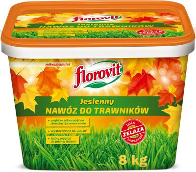 Nawóz jesienny do trawników wiadro 8 kg FLOROVIT