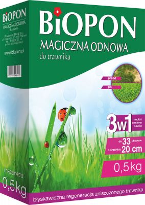 Preparat magiczna odnowa do trawnika 0,5 kg BIOPON