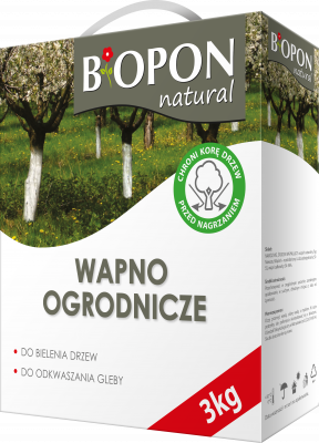 Wapno ogrodnicze do bielenia i odkwaszania gleby 3 kg BIOPON