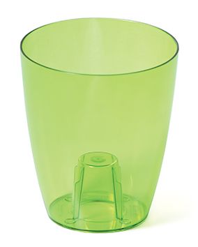 Doniczka Coubi zielon transparentny 16 cm PROSPERPLAST