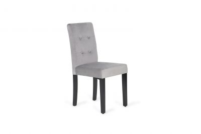 Krzesło tapicerowane Karo jasnoszare czarne nogi TS INTERIOR