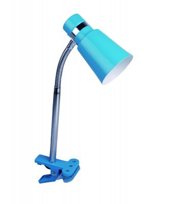 Lampka biurkowa Klips E14 niebieska VOLTENO