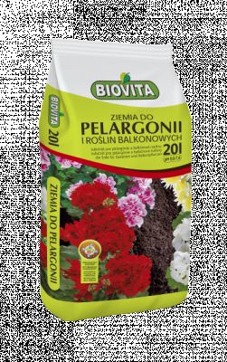 Ziemia do pelargonii i roślin balkonowych 20 L BIOVITA