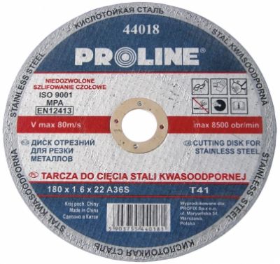 Tarcza do cięcia stali kwasowej T41, 300x3.2x32A24Q PROLINE